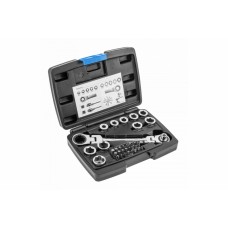 Ключ комбинированный с трещоткой, шарниром и насадками HT1R491