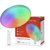 Светильник светодиодный COMFORT MYSTERY-RGB 75Вт 3000-6500К 6000лм 230В 495х85мм с пультом ДУ
