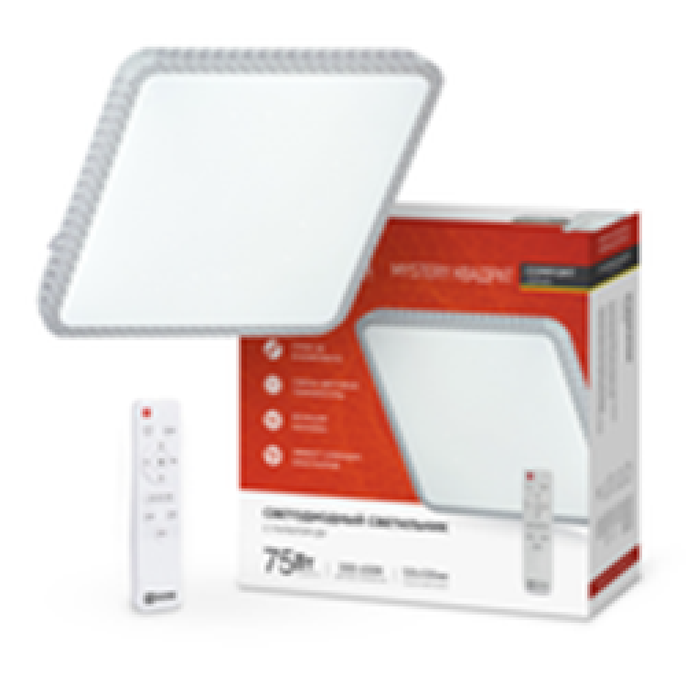 Светильник светодиодный COMFORT MYSTERY КВАДРАТ 75Вт 3000-6500К 6000лм 230В 530х70мм с пультом ДУ Светильник светодиодный COMFORT MYSTERY КВАДРАТ 75Вт 3000-6500К 6000лм 230В 530х70мм с пультом ДУ