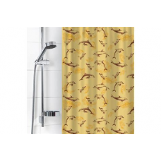 Шторка для ванной 180*180 Ракушки (белые) 6984