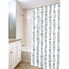 Шторка для ванной 180*180 Дельфины белые 6984-008