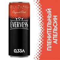 Напиток Эвервесс Апельсин ЖБ 0,33л