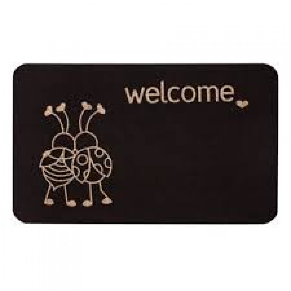 Коврик влаговпит. 50х80 Велюр ЖУКИ черный