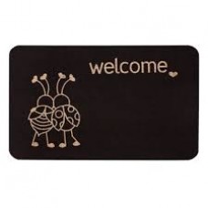 Коврик влаговпит. 50х80 Велюр ЖУКИ черный