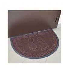 Коврик влаговпит. 60х90см Уют Классик коричневый полукруг 