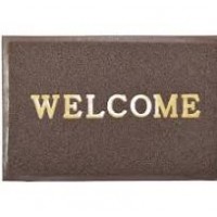 Коврик придверный пористый 40х60 WELCOME коричневый