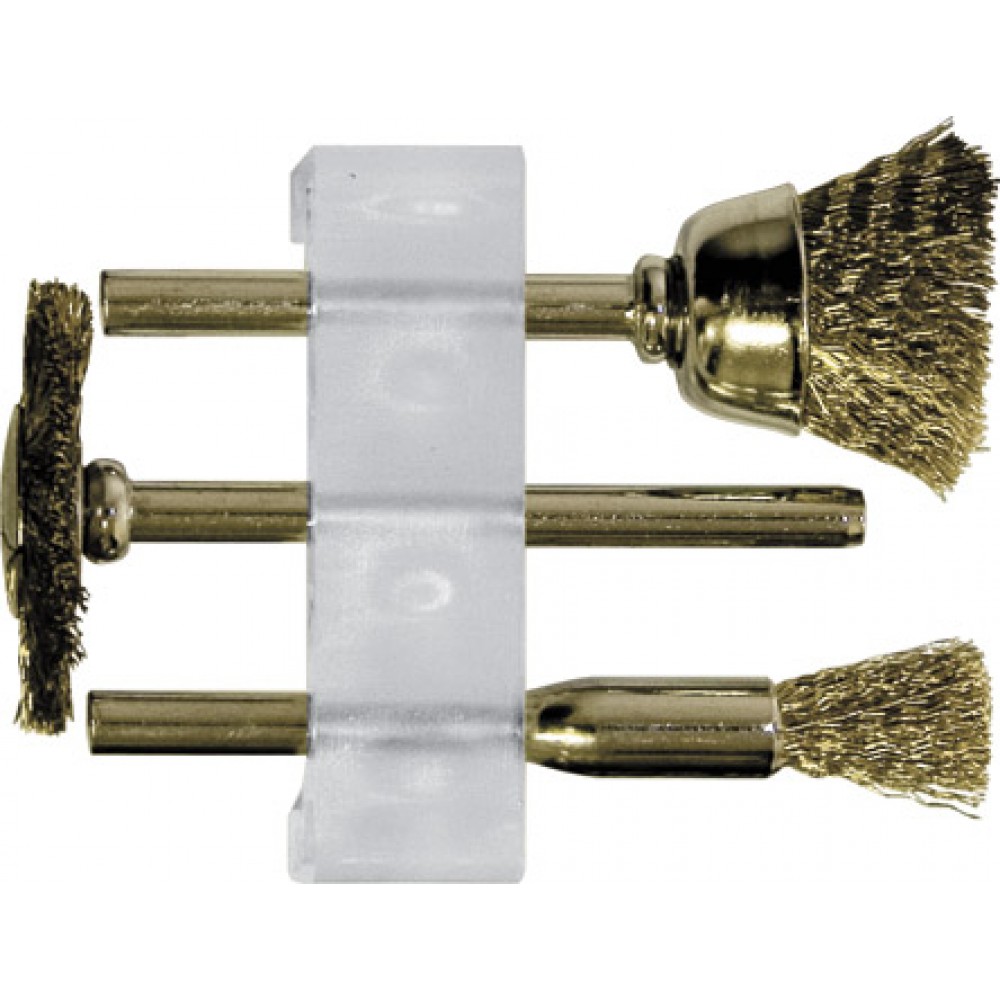 Корщетки латунированные набор 3шт 36904 Корщетки латунированные набор 3шт 36904