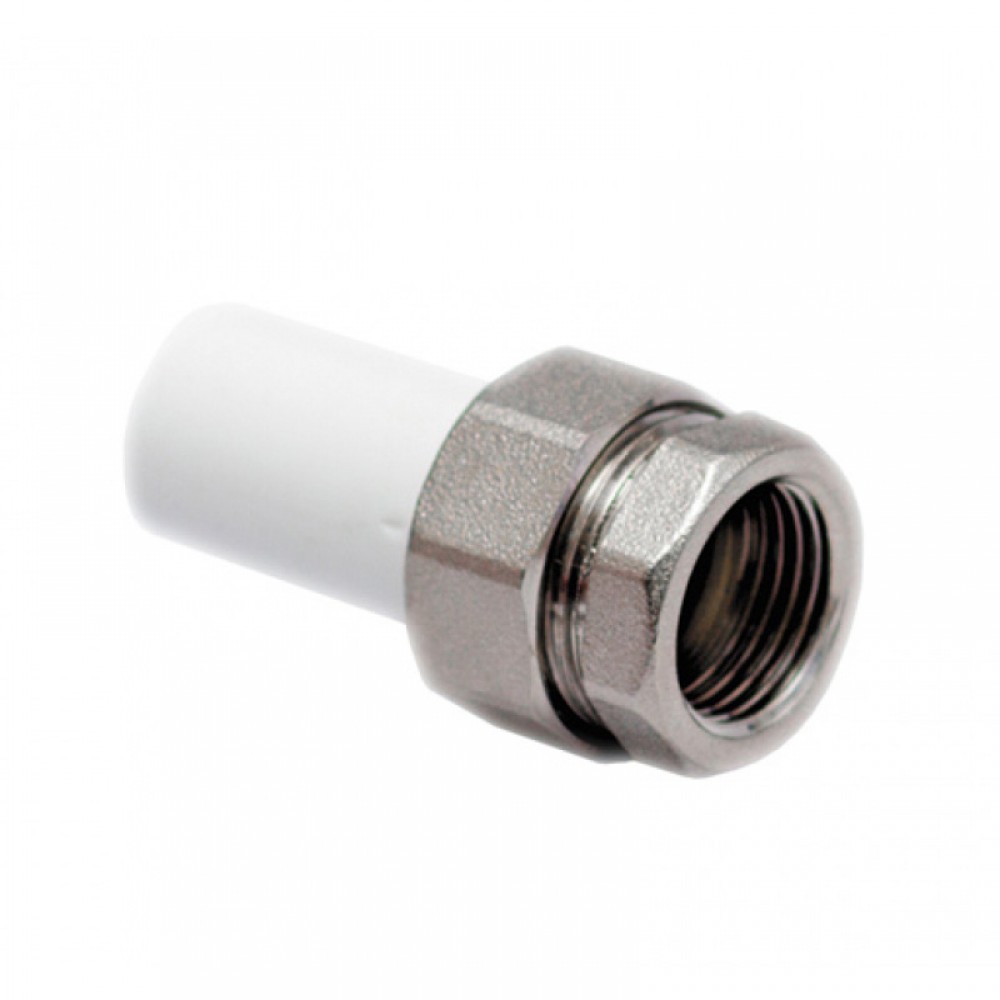 ППР Соединение разборное РВ 20* 1/2" ниппельное белое