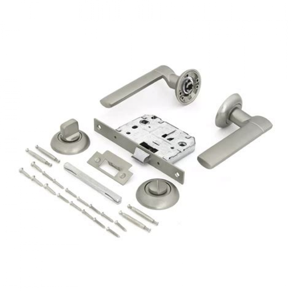 Комплект для двери FZ SET 25L 100BР ручка+защелка черный 113455