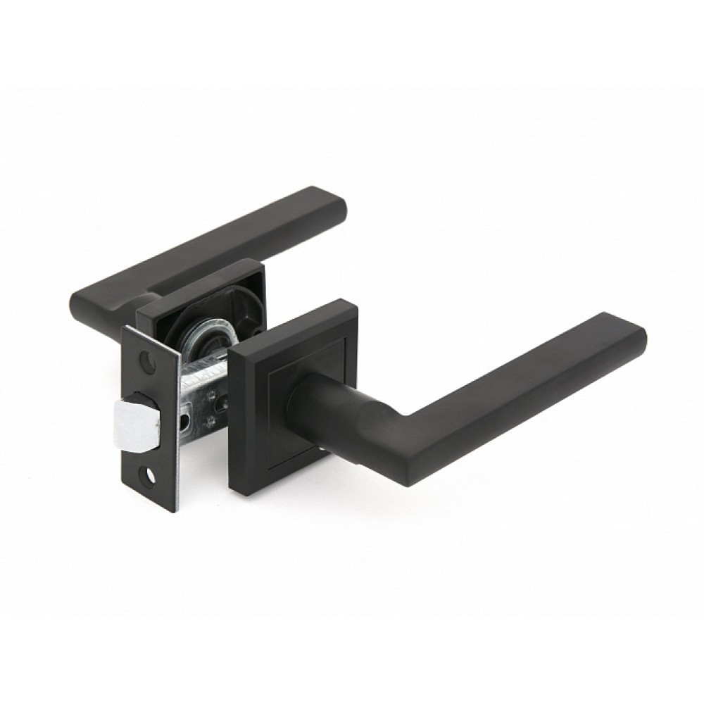 Комплект для двери FZ SET 25L 100BР ручка+защелка черный 113455