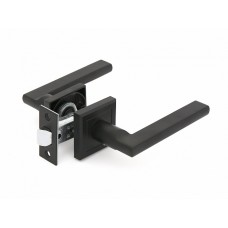 Комплект для двери FZ SET 25L 100BР ручка+защелка черный 113455 Комплект для двери FZ SET 25L 100BР ручка+защелка черный 113455