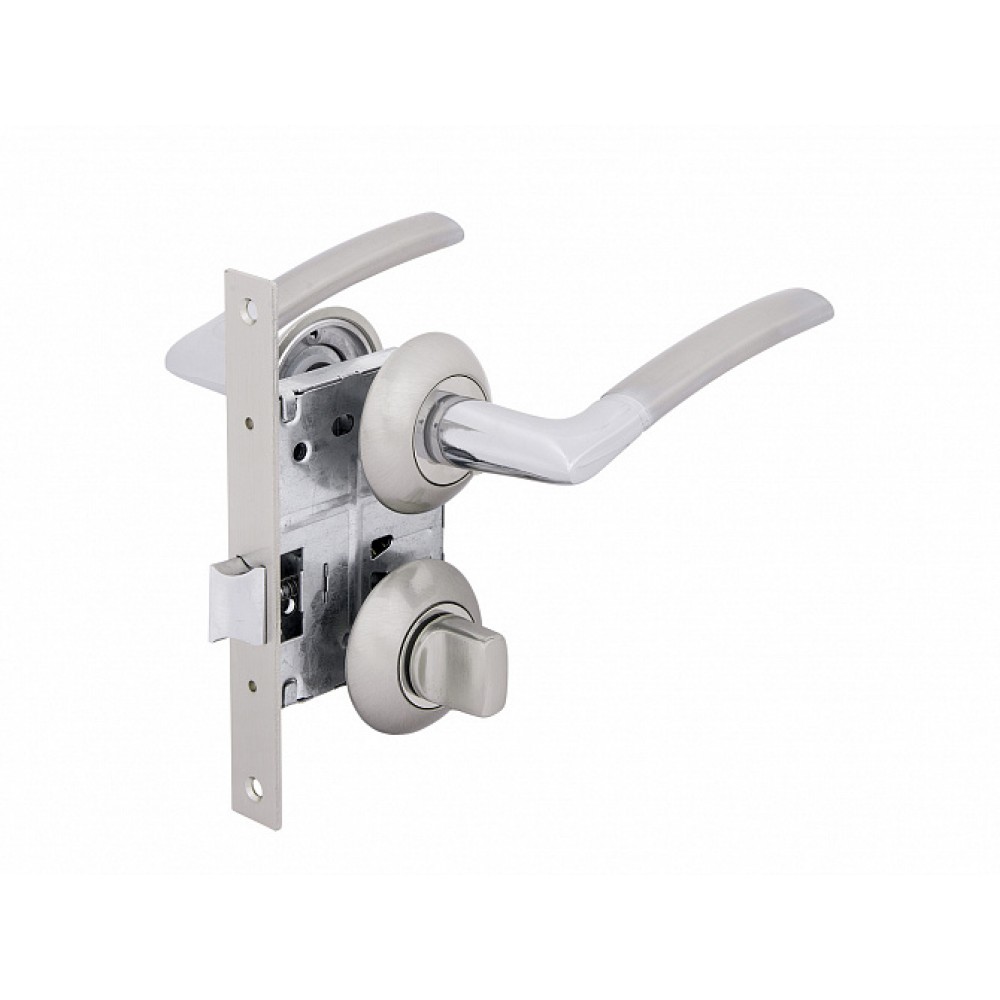 Комплект для двери FZ SET 01-С 170 2H BK SN ручка+защелка+фиксатор мат.никель 113434