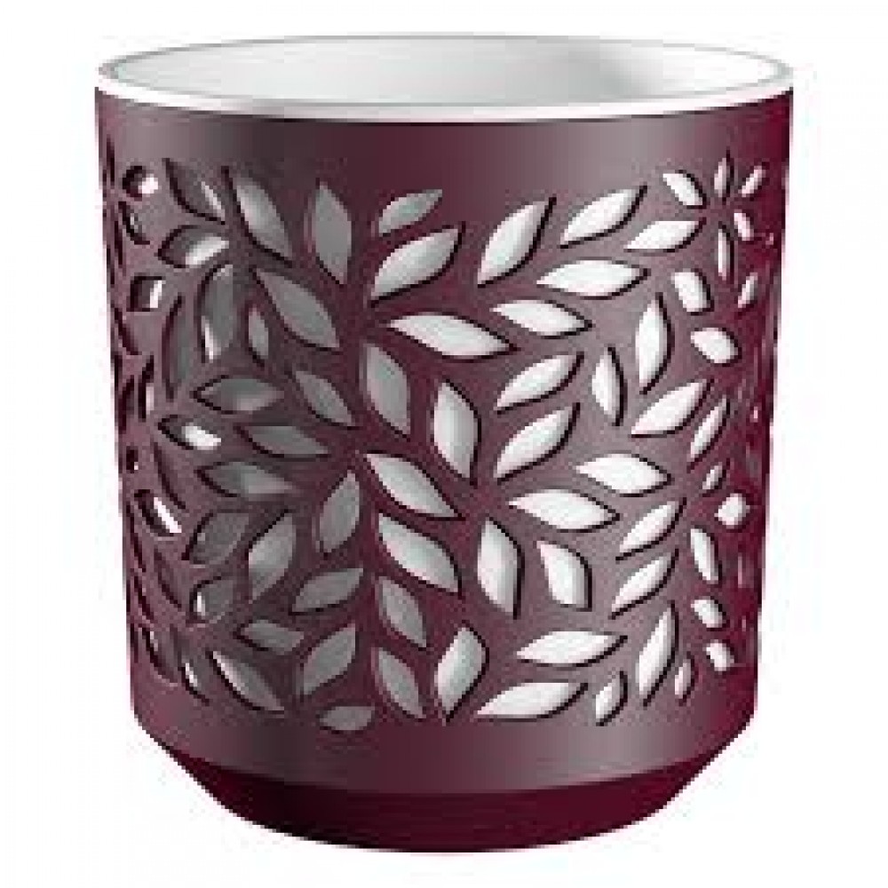 Кашпо Leaves 2.5л Бордо/Белый КШ-9575 Кашпо Leaves 2.5л Бордо/Белый КШ-9575