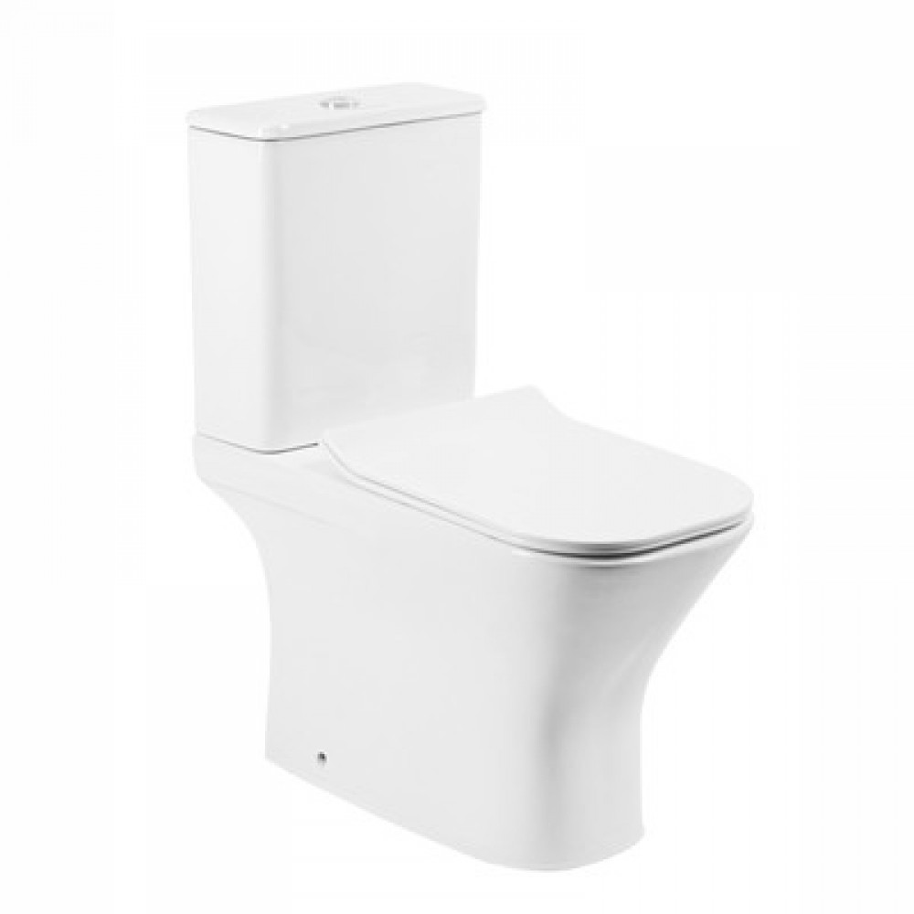 Унитаз-компакт EG307T безободковый гориз. турбосмыв EG040058