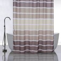 Шторка для ванной 180*180 коричневые полоски 01-03