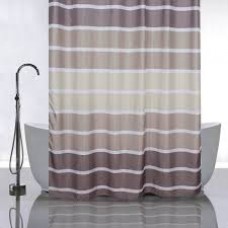 Шторка для ванной 180*180 коричневые полоски 01-03