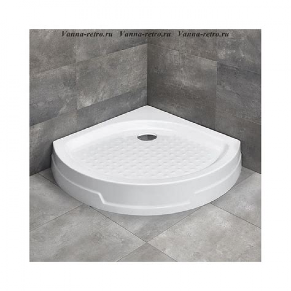 Поддон д/душа стальной 90х90 полукруг 459339 Поддон д/душа стальной 90х90 полукруг 459339