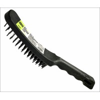 Щетка по металлу пластиковая ручка  6-ти рядная 38440