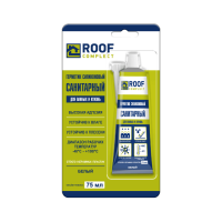 Герметик силиконовый санитарный белый Roof Complect 75мл.429222 (12шт/уп)