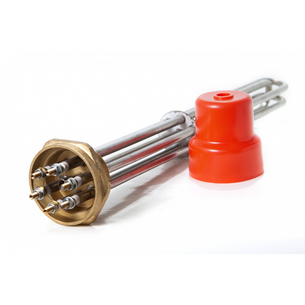 Тэн Блок 6000Вт 3х2000Вт 230В L=250мм G 2" 58мм Тэн Блок 6000Вт 3х2000Вт 230В L=250мм G 2" 58мм