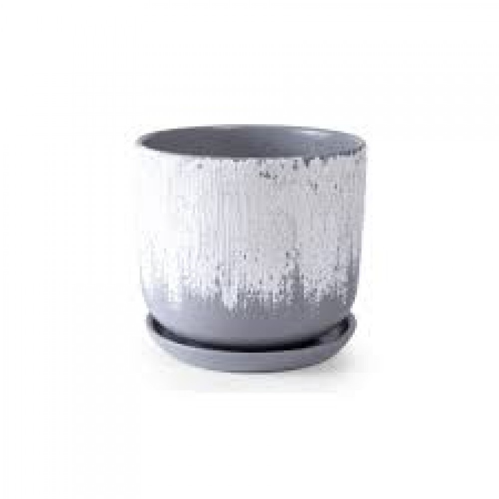 Кашпо керамическое Айсберг серый №2 д12 цилиндр Кашпо керамическое Айсберг серый №2 д12 цилиндр