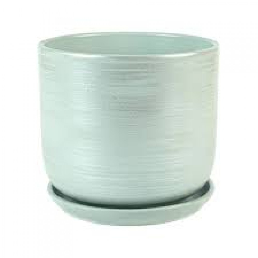 Кашпо керамическое Галактика зеленый №3 д15 цилиндр Кашпо керамическое Галактика зеленый №3 д15 цилиндр