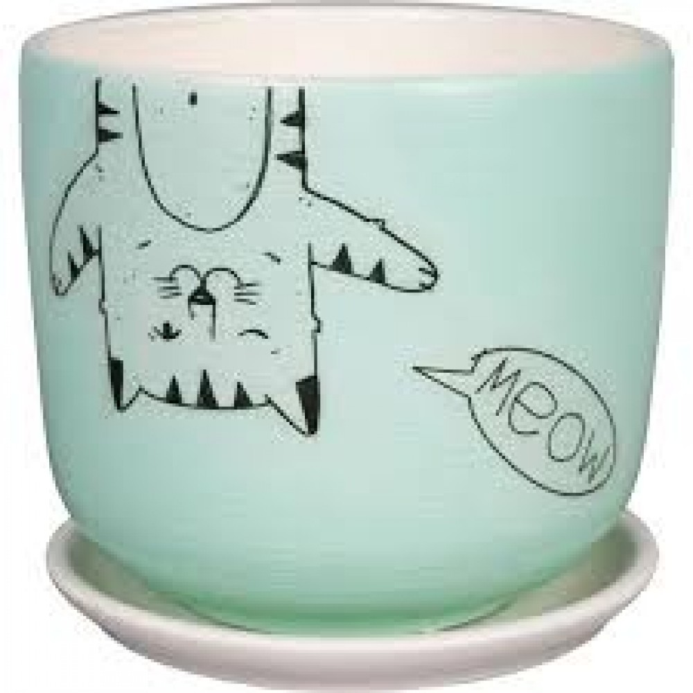 Кашпо керамическое Мяун микс №3 д15 цилиндр Кашпо керамическое Мяун микс №3 д15 цилиндр