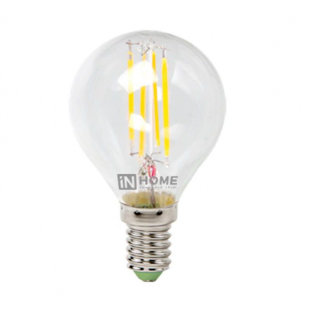 Лампа светодиодная LED  6 Вт, 220В, Е14, шарик, 4000К DECO
