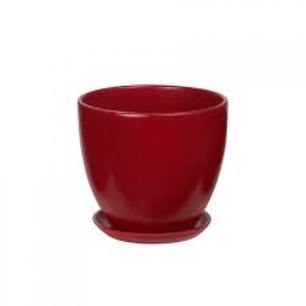 Кашпо керамическое Колор красный №3 д15 высокий овал Кашпо керамическое Колор красный №3 д15 высокий овал