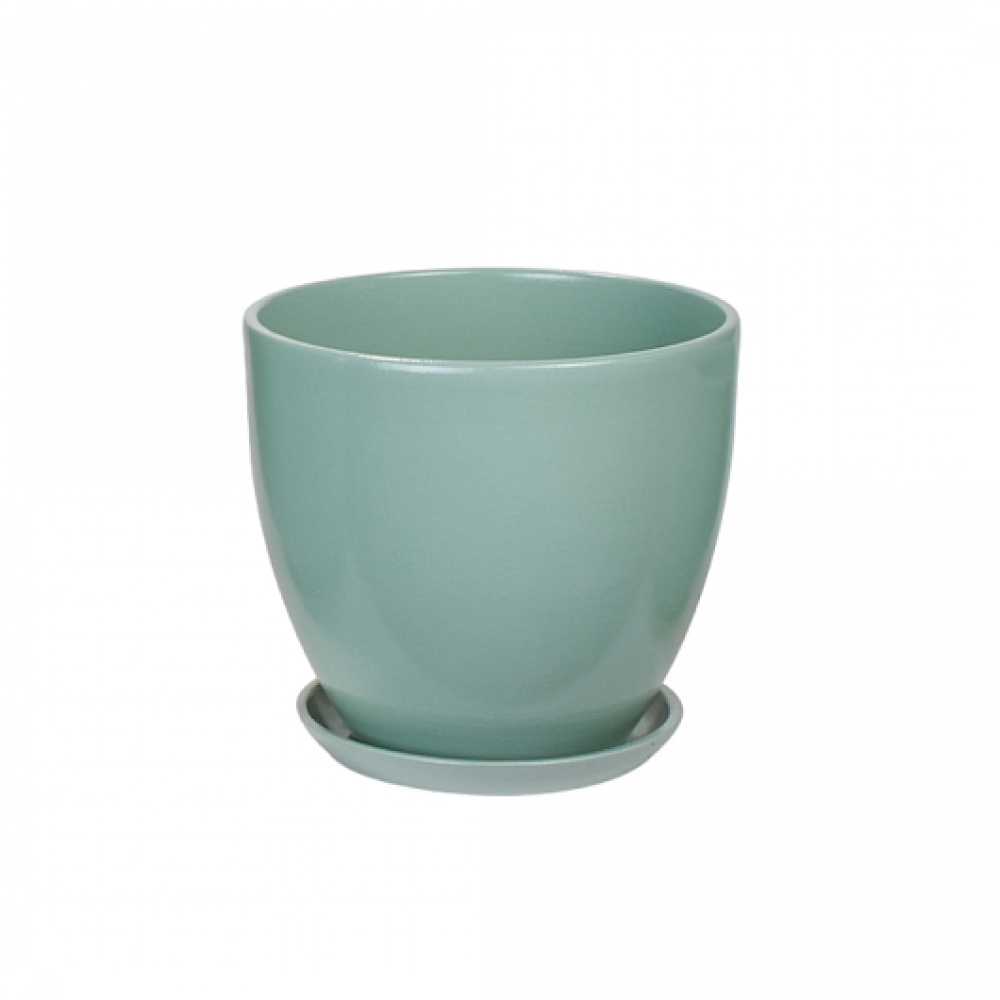 Кашпо керамическое Шартрез №4 д18 высокий овал Кашпо керамическое Шартрез №4 д18 высокий овал