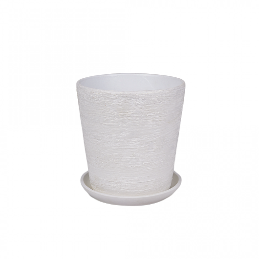 Кашпо керамическое Лофт белый №5 д22 конус Кашпо керамическое Лофт белый №5 д22 конус