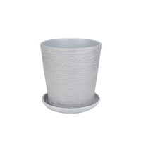 Кашпо керамическое Лофт серый №5 д22 конус