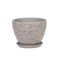 Кашпо керамическое Лунный камень №3 д15 овал борт