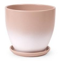 Кашпо керамическое Туман капучино №2 д12 высокий овал