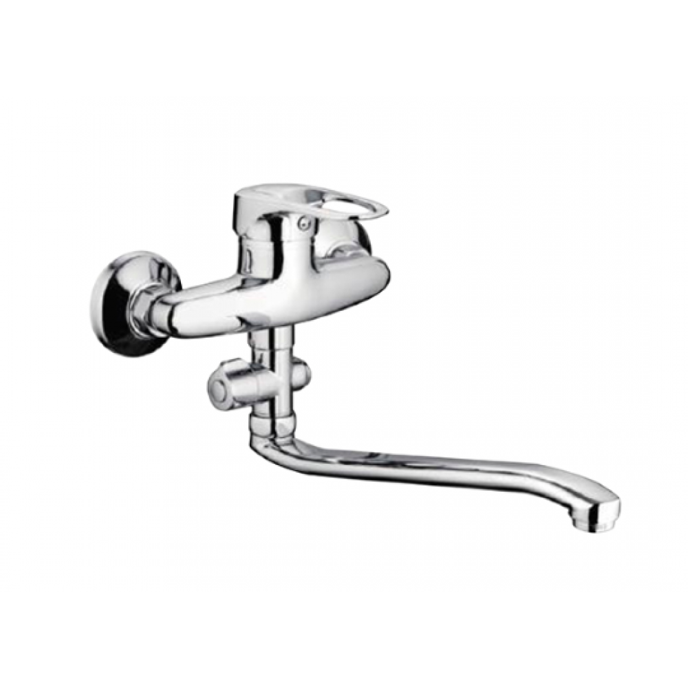 Смеситель для ванны поворотный дивертор силумин Ф40мм Frap F2128-B