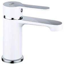 Смеситель для раковины латунь белый Ф35мм Frap F1041