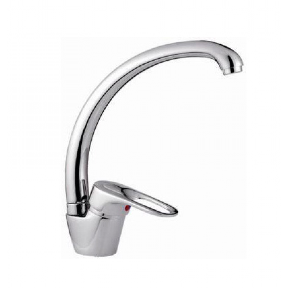 Смеситель для кухни боковой латунь белый Ф35мм Frap F4041