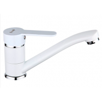 Смеситель для кухни кор нос латунь белый Ф35мм Frap F4541