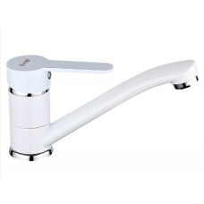 Смеситель для кухни кор нос латунь белый Ф35мм Frap F4541