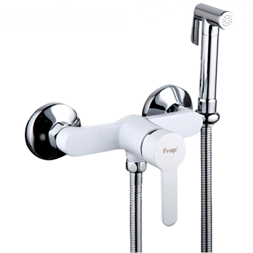 Смеситель гигиенический латунь белый Ф35мм Frap F2041-8