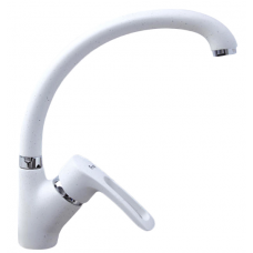 Смеситель для кухни боковой на гайке латунь белый Ф40мм Frap F4166-8 Смеситель для кухни боковой на гайке латунь белый Ф40мм Frap F4166-8