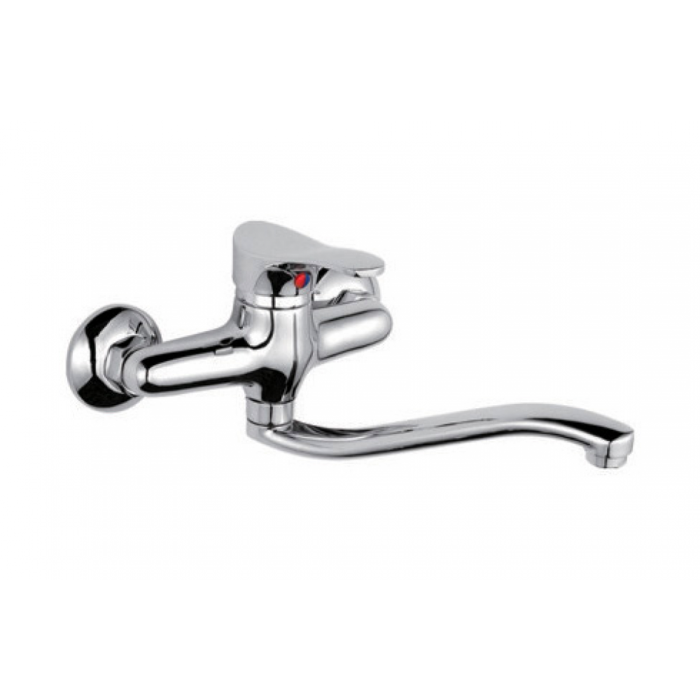 Смеситель для кухни пристенный силумин Ф35мм Frap F4614-B