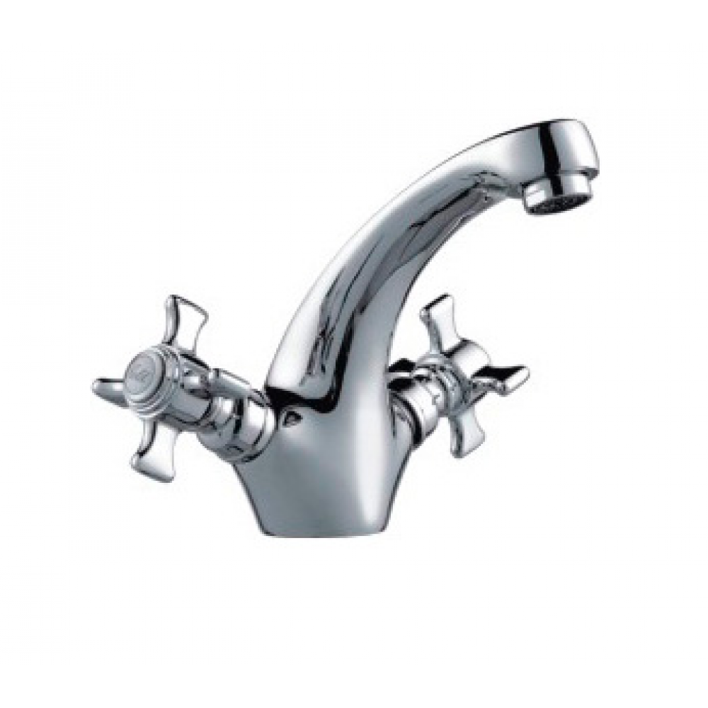 Смеситель для раковины латунь с маховиками Frap F1024