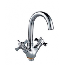 Смеситель для раковины высокий латунь с маховиками Frap F1324