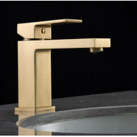 Смеситель для раковины латунь сатин золотой Ф35мм Frap F1091-3