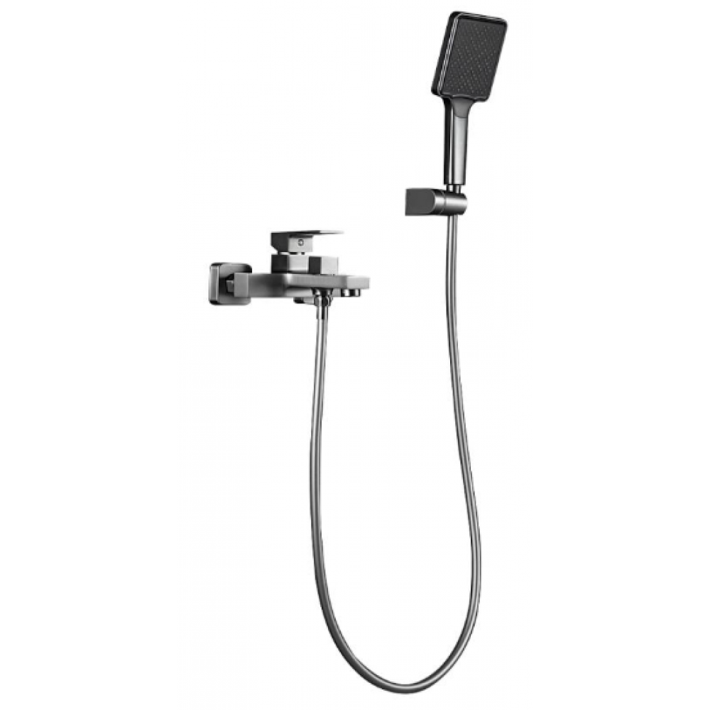 Смеситель для ванны кор нос поворотный дивертор латунь оружейная сталь Ф35мм Frap F3291-29