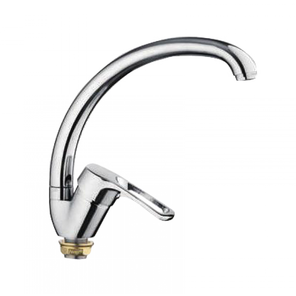 Смеситель для кухни боковой на гайке силумин Ф40мм Frap F41701-B