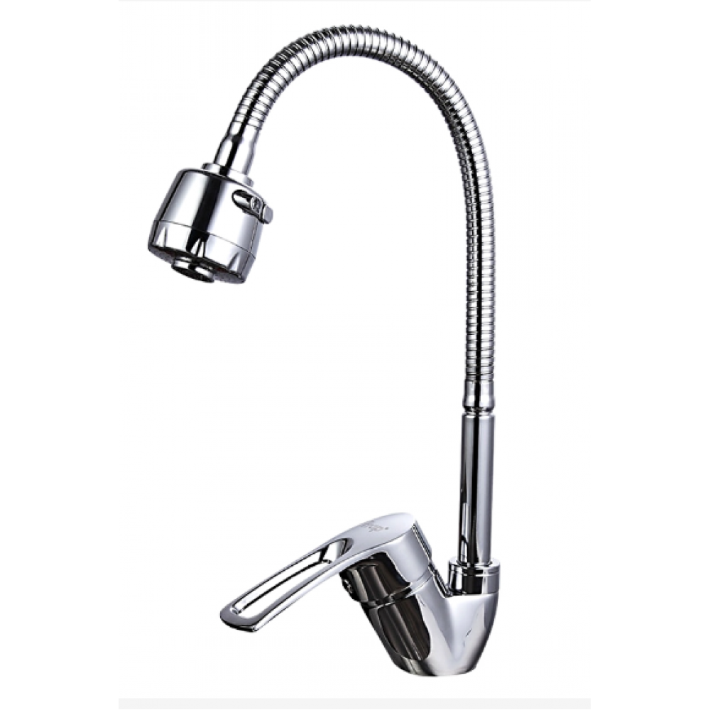 Смеситель для кухни гибкий силумин Ф40мм Frap F43701-B