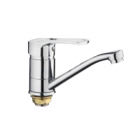 Смеситель для кухни кор нос на гайке силумин Ф40мм Frap F45701-B