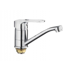 Смеситель для кухни кор нос на гайке силумин Ф40мм Frap F45701-B